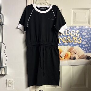 Karl Lagerfeld Black and White Midi Dress